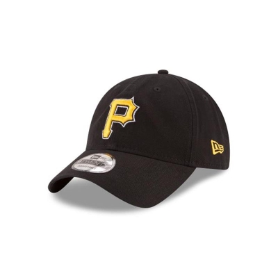 Black Pittsburgh Pirates Hat - New Era MLB Core Classic Alt 9TWENTY Adjustable Caps USA4250386